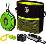 Ultimate Dog Treat Pouch: All-in-One Training Kit with Poop Bag Dispenser, Pro Clicker, Collapsible Bowl & Reflective Strap - Perfect for Walking & Training