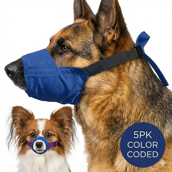 Color-Coded Strap Quick Muzzle for Dogs Sets