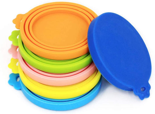 Universal Silicone Pet Food Can Covers - 6 Pack for Freshness and Odor Control